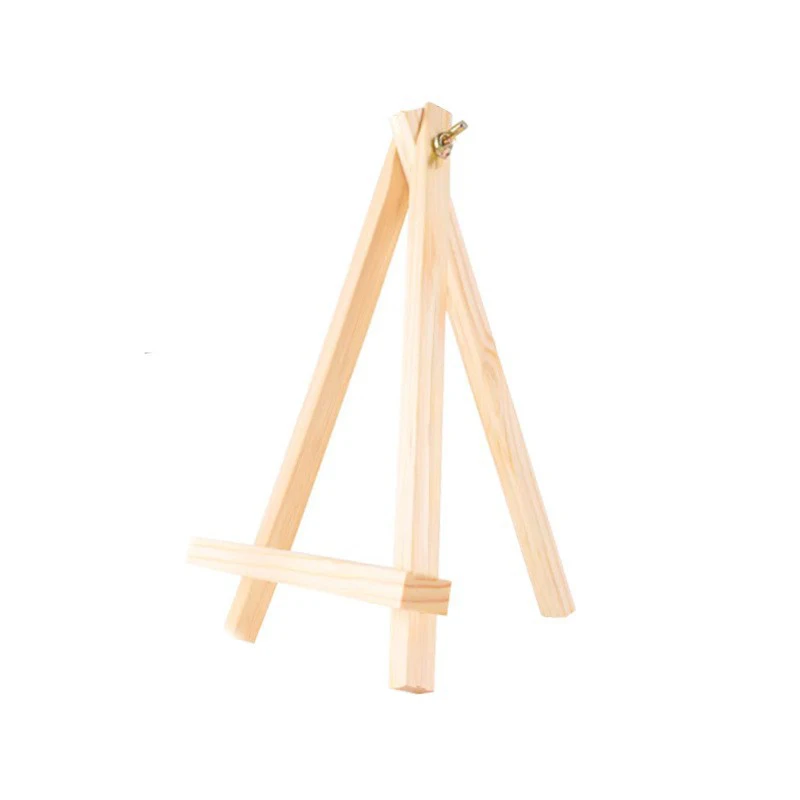 Oil Painting Stand Flat Stand Wooden Tripod Trapezoidal Easel Art Painting Display Stand Folding Sketch Small Easel for Children - 6