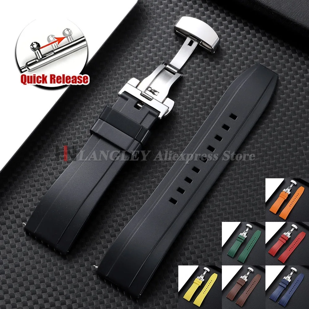 Premium Quick Release Silicone Watch Strap - Versatile Rubber Band in Multiple Sizes
