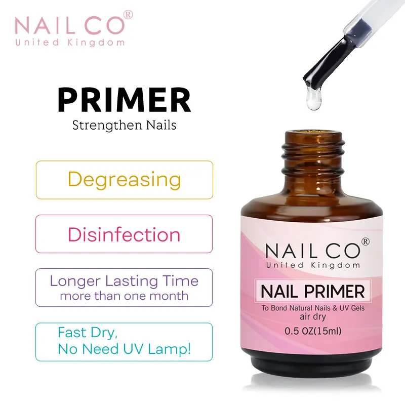 Nailco Nail-Primer Prep Disidratatore Gel Smalto Per Unghie Fast Air Dry Nail Art Acrilico Punte Senza Acido Manicure Primer Soak Off Gel Nuovo