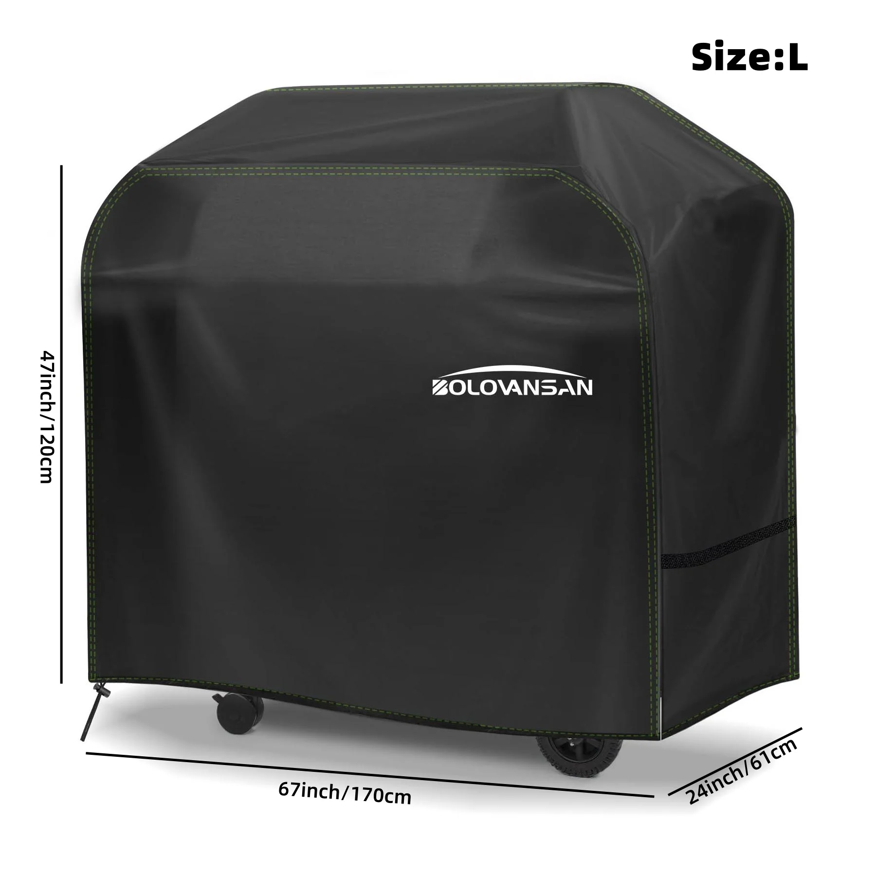 Copertura Impermeabile Per Barbecue 120x60x120 Cm - Tessuto Oxford Resistente Con Strisce Riflettenti, Perfetta Per Weber, Char-Broil E Griglie A Gas - Foto 13