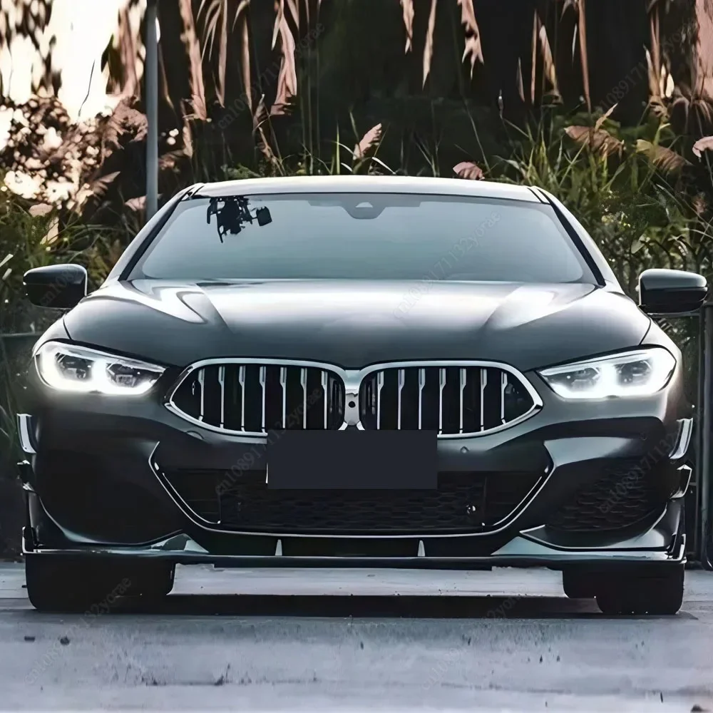 REAL CARBON Front Bumper Lip Spoiler For BMW 8 Series G14 G15 G16 M850i