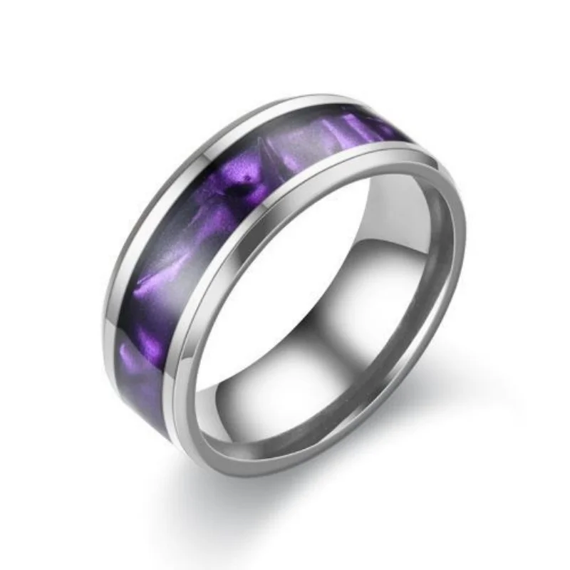 New Hot Selling Stainless Steel Ring Black, elegant and colorful For Women Men Jewelry Accessories Wholesale Size 6-13