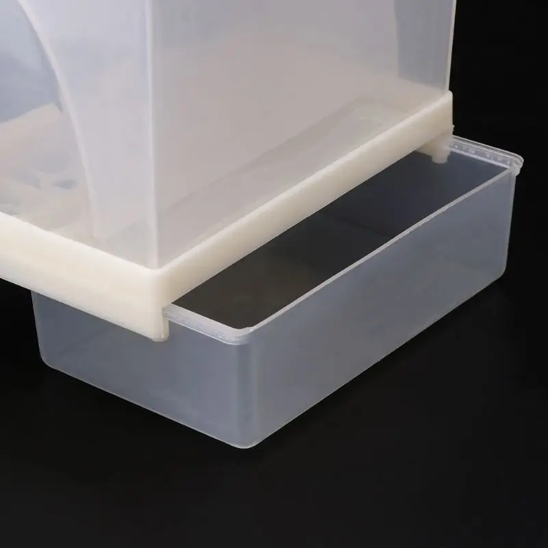 Parakeet Feeder Automatic Clear Dispenser Acrylic Container for Cage No Mess Splash-Proof Easy to Refill M6CE