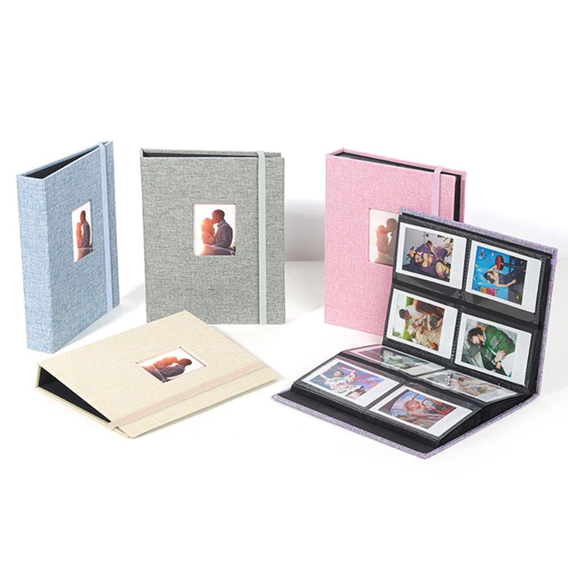 208 Zsebek Fotóalbum Pamut Kender Mini Azonnali Kép Tárolása A Fujifilm Instax Film Fotóalbumhoz