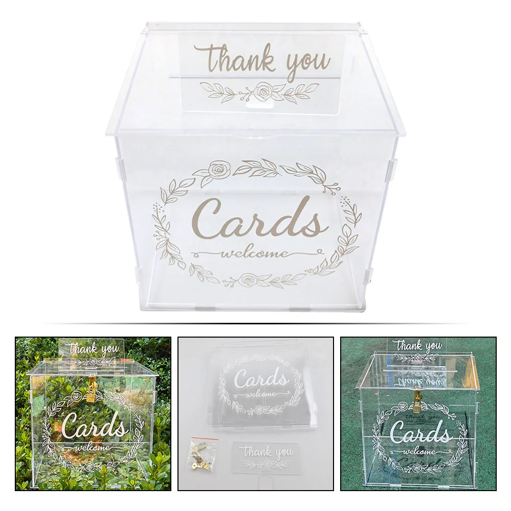 Wooden Gift Card Boxes Acrylic Card Box Wedding Party Boxes