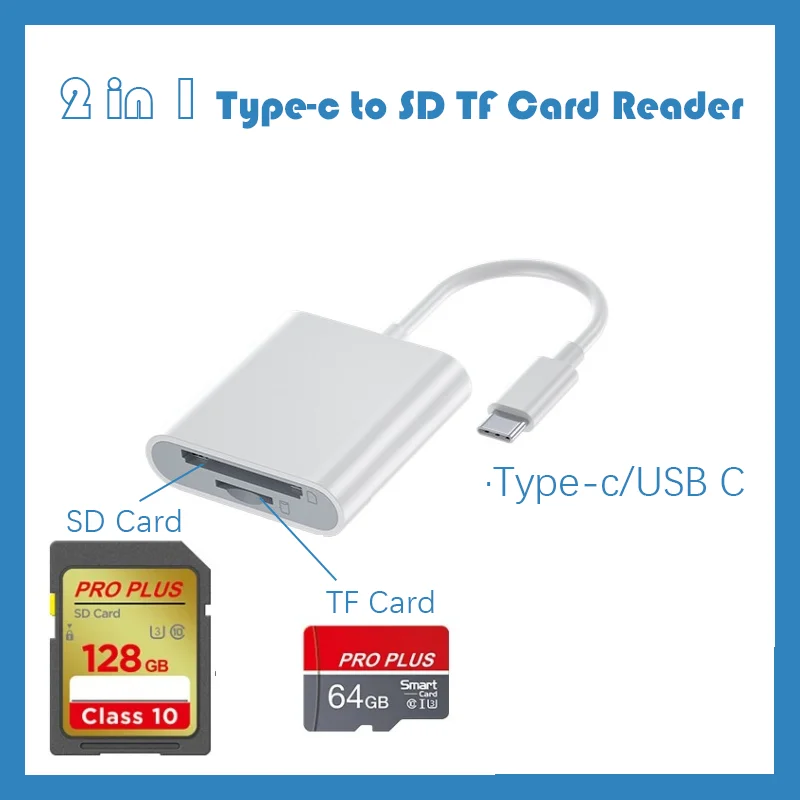 Card Reader USB Type C to SD TF Card Reader 2 in 1 Camera Photo Transfer Adapter For Apple Samsung Huawei Xiaomi Phone Accessorie sd card reader usb to type c adapter type c adapter