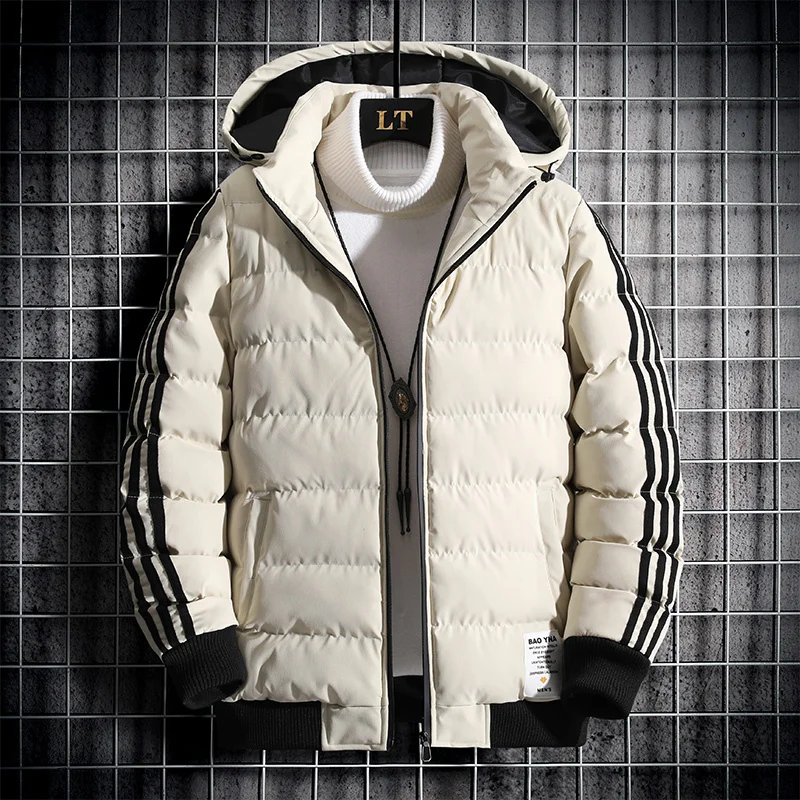 

Man's Parkas Slim Fit Hoodies Coats Cotton Outwear Men Fashion Jacket 2024 New Winter Outdoor Waterproof Sale