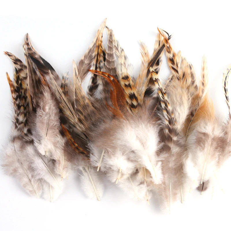 

20/100pcs Natural Crafts Feathers Plume Wedding Party Decor DIY Colored Rooster Feathers Jewelry Making Hair Accessories 12-18cm