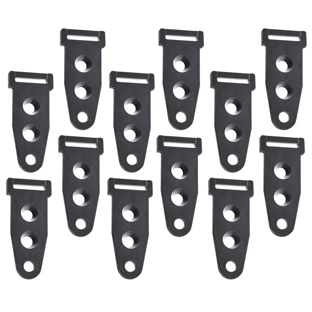 

10 Pcs Tent Adjustment Buckle Plastic Fasteners Webbing Fixer Adjuster Canopy Rod Connector Black Pole