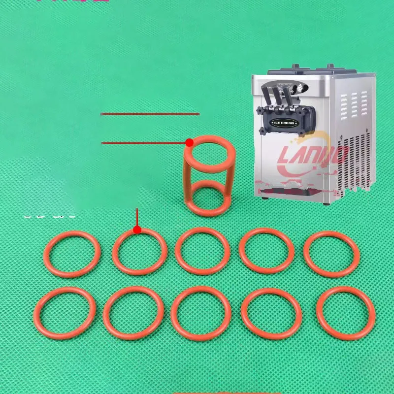 Ice Cream Machine Accessories 10 O Sealing Rings + 1 H Seal Rings + 2