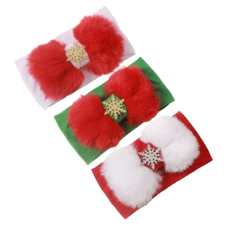 Fashionable Baby Headband Christmas Headdress Elegant Hair Bands Infant Headwear for Photoshoots and Everyday Fashion