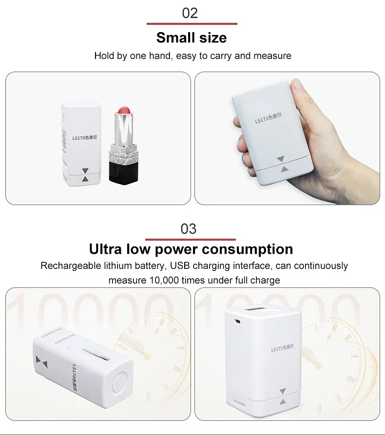 Linshang LS171 LS170 Mobile Phone APP Portable Colorimeter analyzer with Screen
