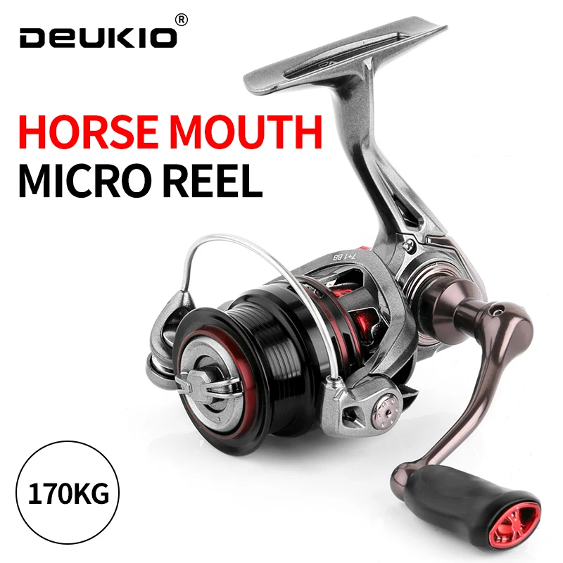 

DEUKIO Fishing Reels 500 800 1000 Ultra Light Carp Fishing Spinning Reel Freshwater Saltwater Fishing Reel Carretilha Pesca Coil