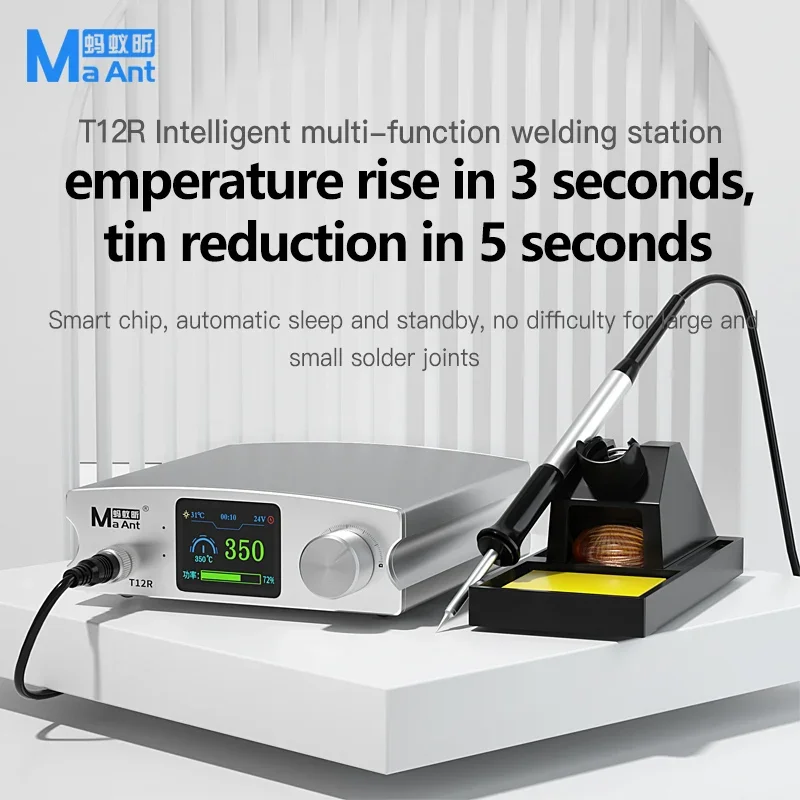 

MaAnt T12R Soldering station 75W Portable Digital Electronic Welding Table 3S Heating With T12 Soldering Iron I/K/SK/J/J-01