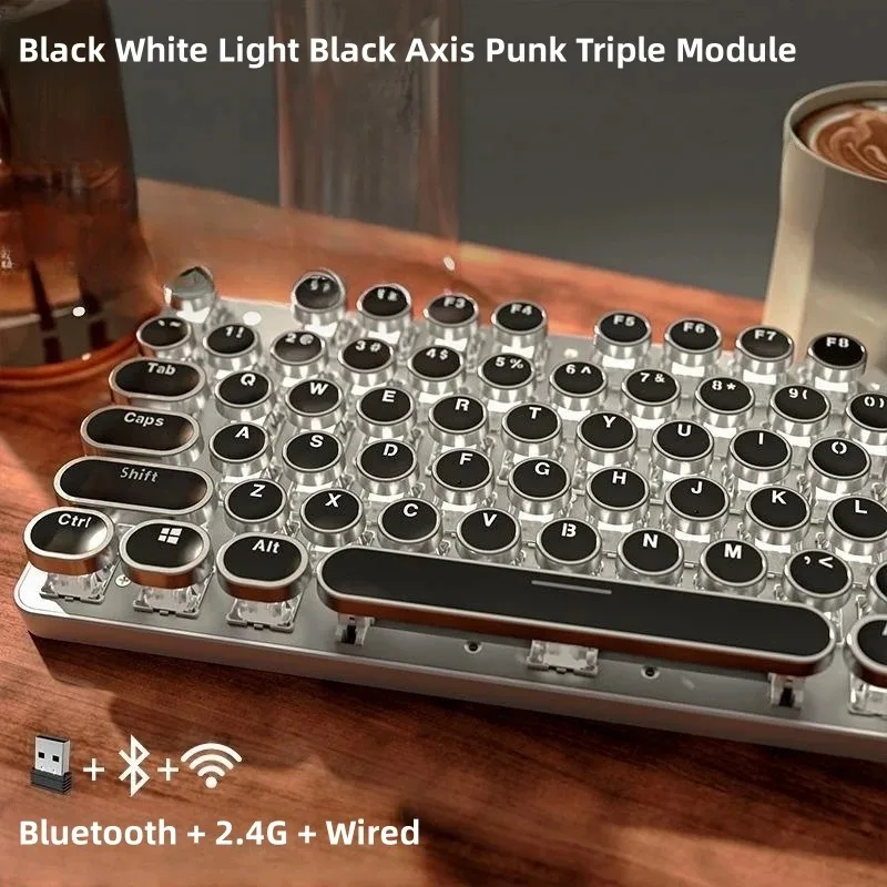sem Fio Bluetooth Real Teclado Mecânico Gaming Punk Tri-mode Usb Forwarder Tk950