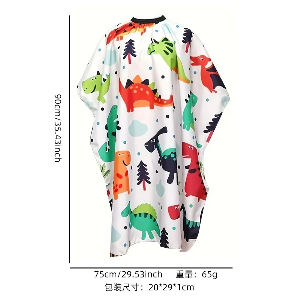 90*75CM Kids Cartoon Haircut Cape Professional Barber Haircut wrap Salon Children Waterproof Cutting Gown Hair Styling Supplies 4