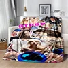 Star Lady-Gaga printed blanket warm flannel blankets soft and comfortable blanket home travel blanket bed linings birthday gift 3