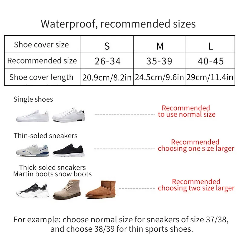 Rain Shoe Covers Silicone Rain Shoe Cover for Men Women Children