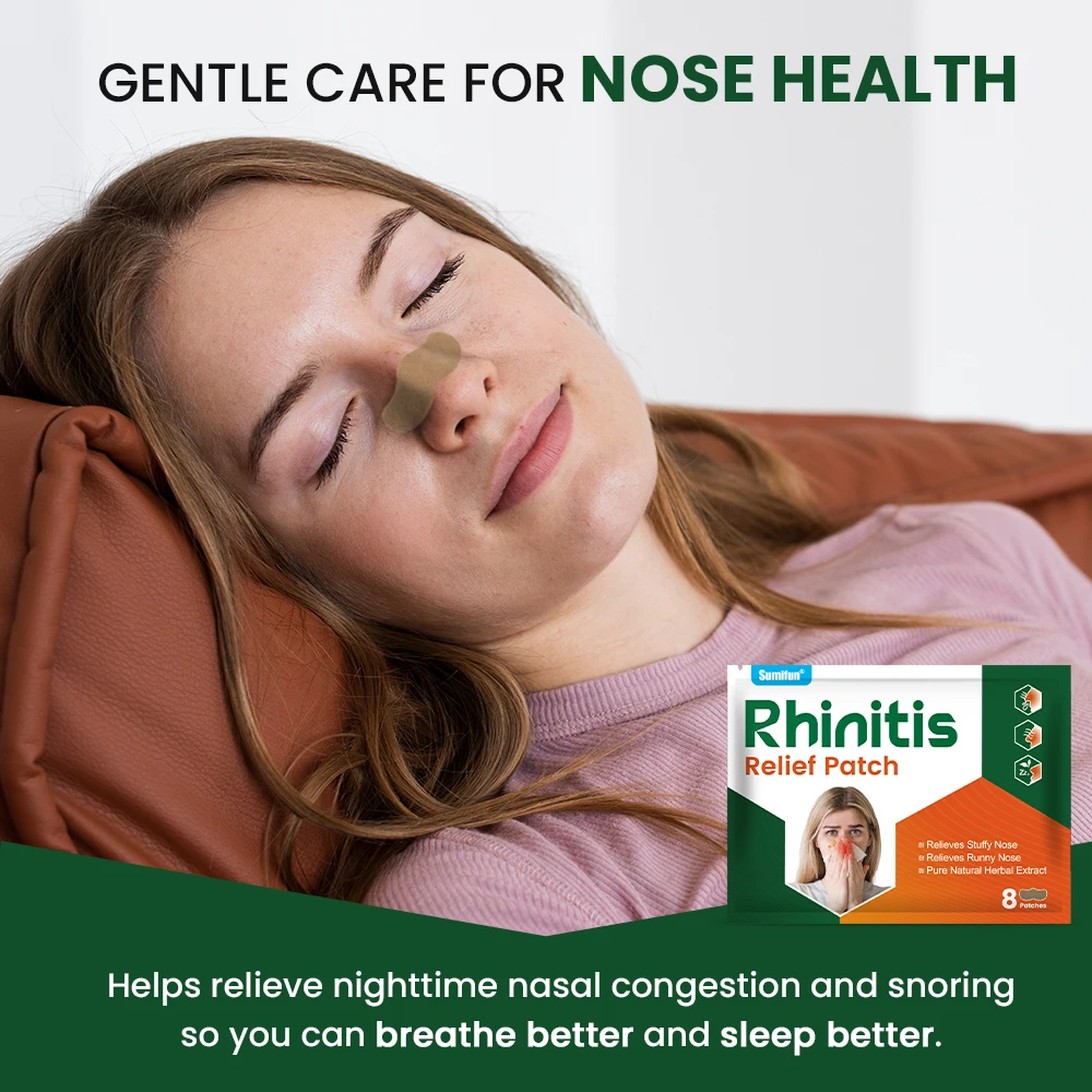 Sumifun Rhinitis Patch 8/24/40/64Pcs anti snoring patch for Cold Allergies Nasal Congestion