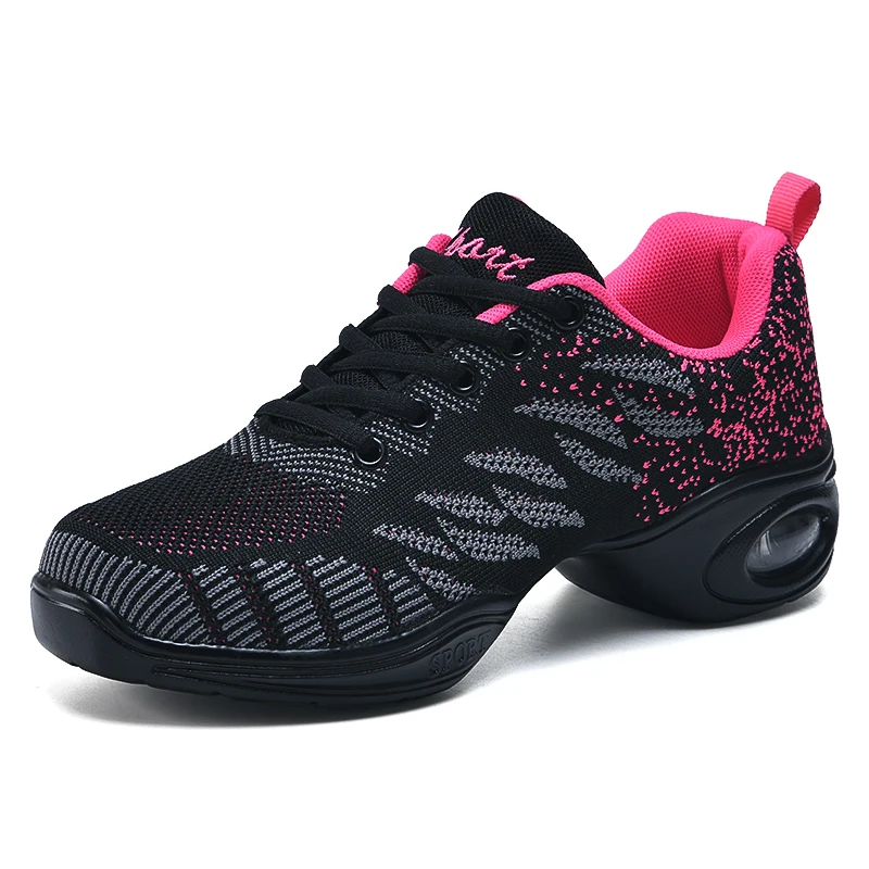 Dancing Shoes For Women Sports Feature Modern Dance Jazz Shoes Soft Outsole Breath Dance Shoes Women Waltz Sneakers Hip Hop Shoe 6