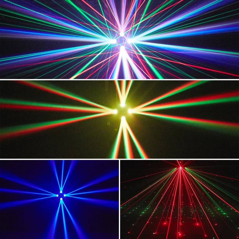 150W Led Four-Head Beam Moving Head Light DMX Controller Rotating Stage Party La