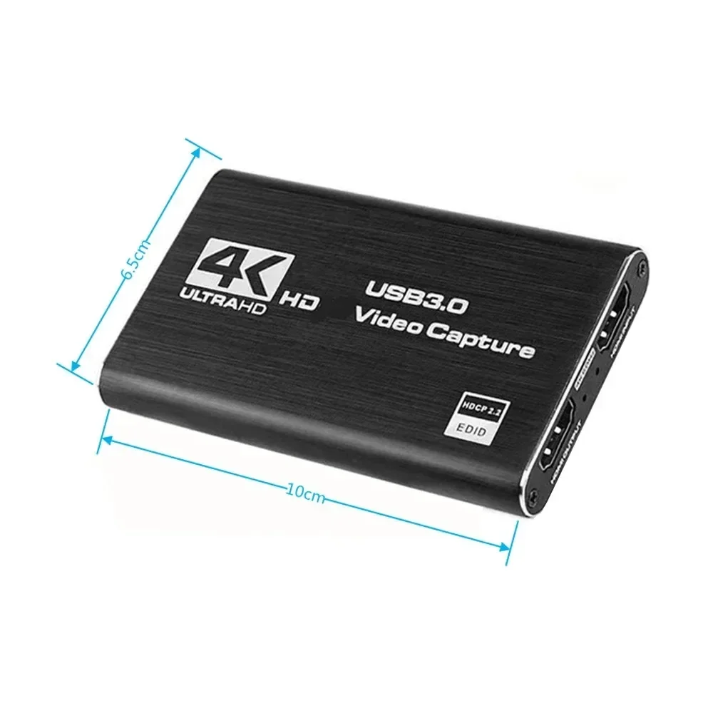 Video Capture Card 4K HDMI-Compatible USB 3.0 1080P 60fps HD Video Recorder Grabber For OBS Capturing Game Card Live