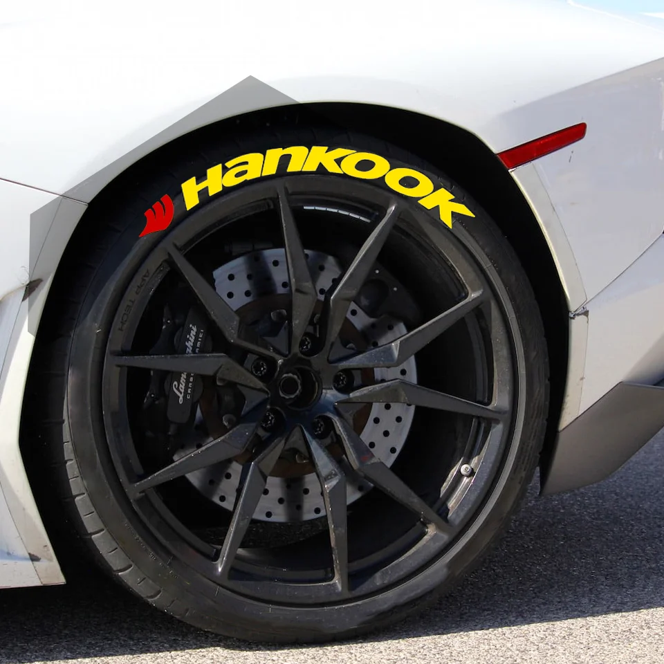8 Sets Tire Lettering Sticker HANKOOK 1.38" For 15"-24" Wheels - Foto 8