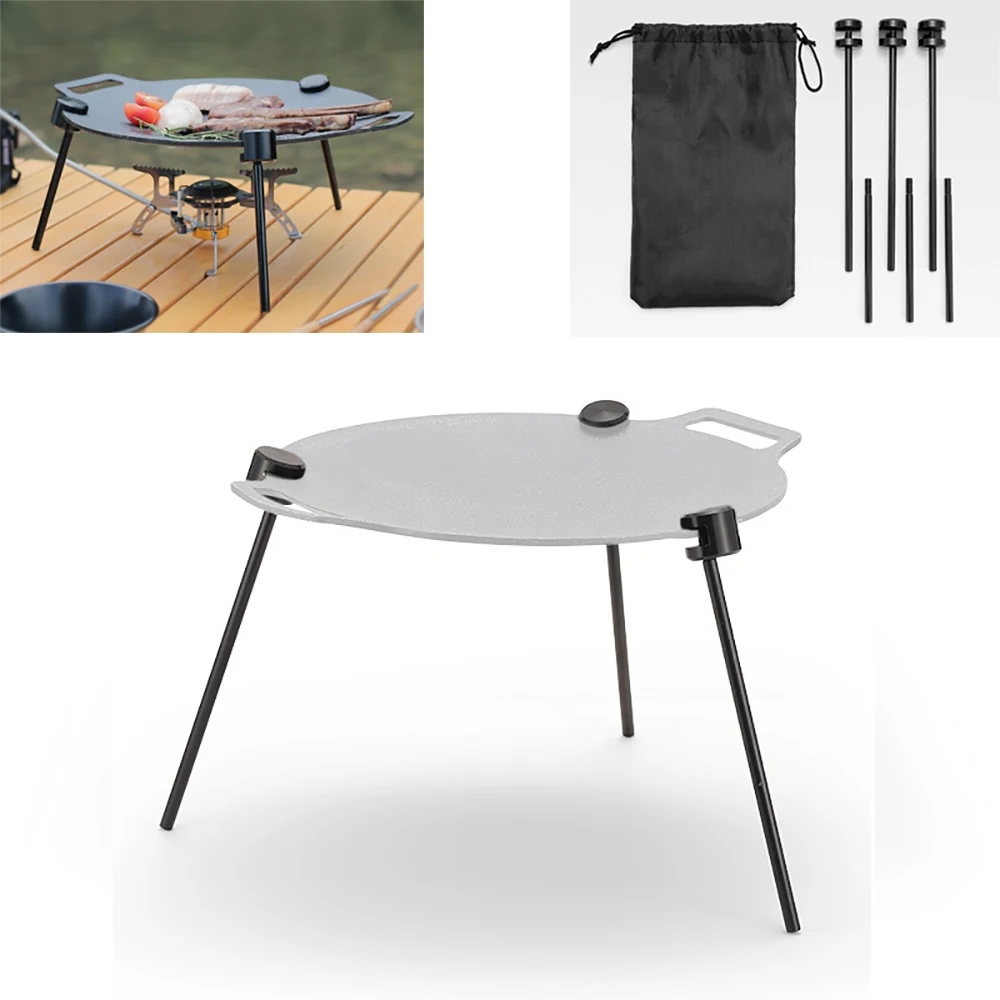 Triangular BBQ Bracket – Portable Detachable Grill & Pot Rack with Chain 1