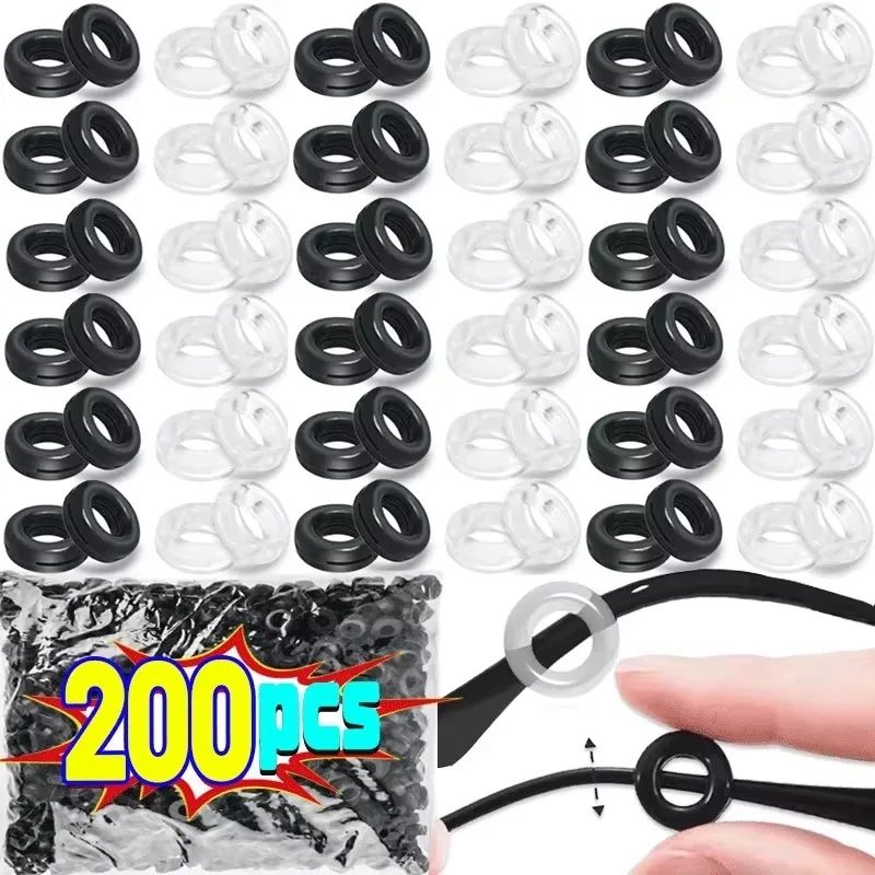 20-200개 안경 미끄럼 방지 링 실리콘 커버 투명 그립 템플 팁 홀더 안경테 도매 인기 상품