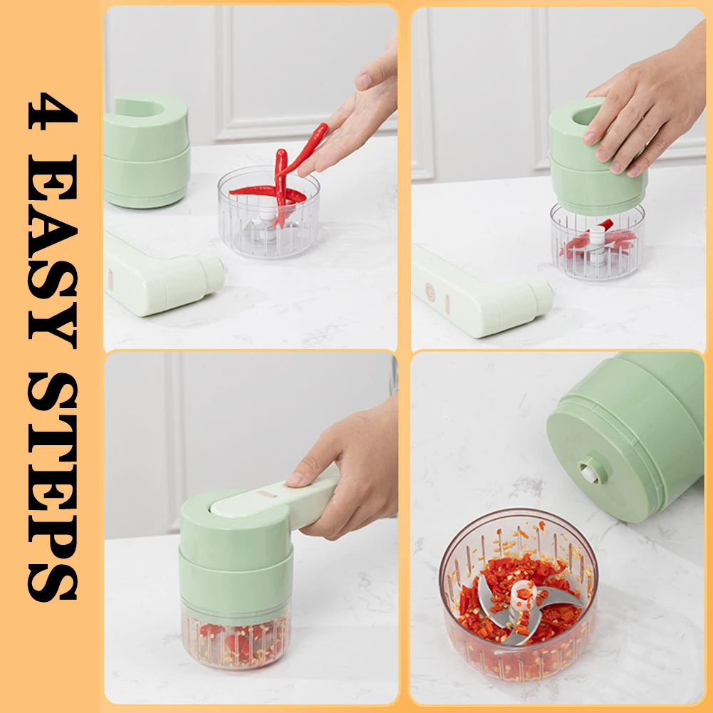 Electric Vegetable Chopper Wireless Mini Food Chopper For Garlic Pepper