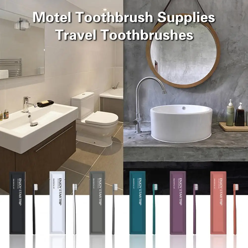 Disposable Toothbrush Set Bulk Pack Disposable Travel Toothbrushes for Hotels Camping Soft Bristles Dental Care Kit for Guests