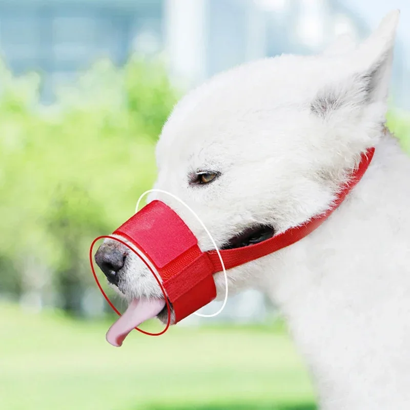 Dog Muzzle Anti-bite Stop Barking Adjusting Straps Mask for Small Dogs Soft Nylon Breathable Mouth Cover