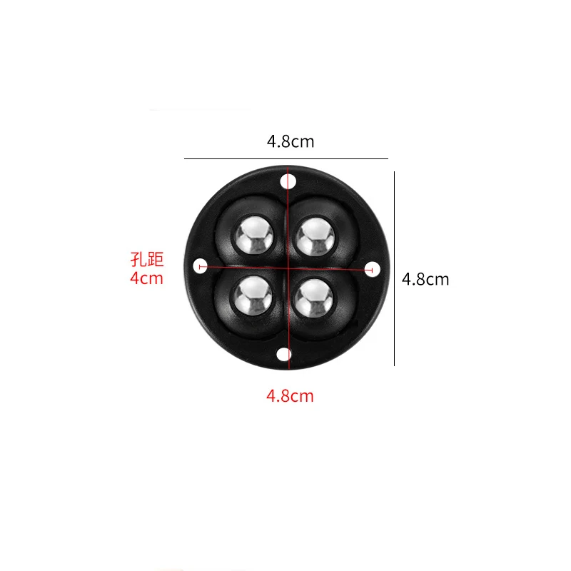 Furniture Casters 4Pcs Heavy Duty Ball Pulley Self Adhesive Stainless Steel 360&deg; Rotation Universal Wheel Load 20/200Kg