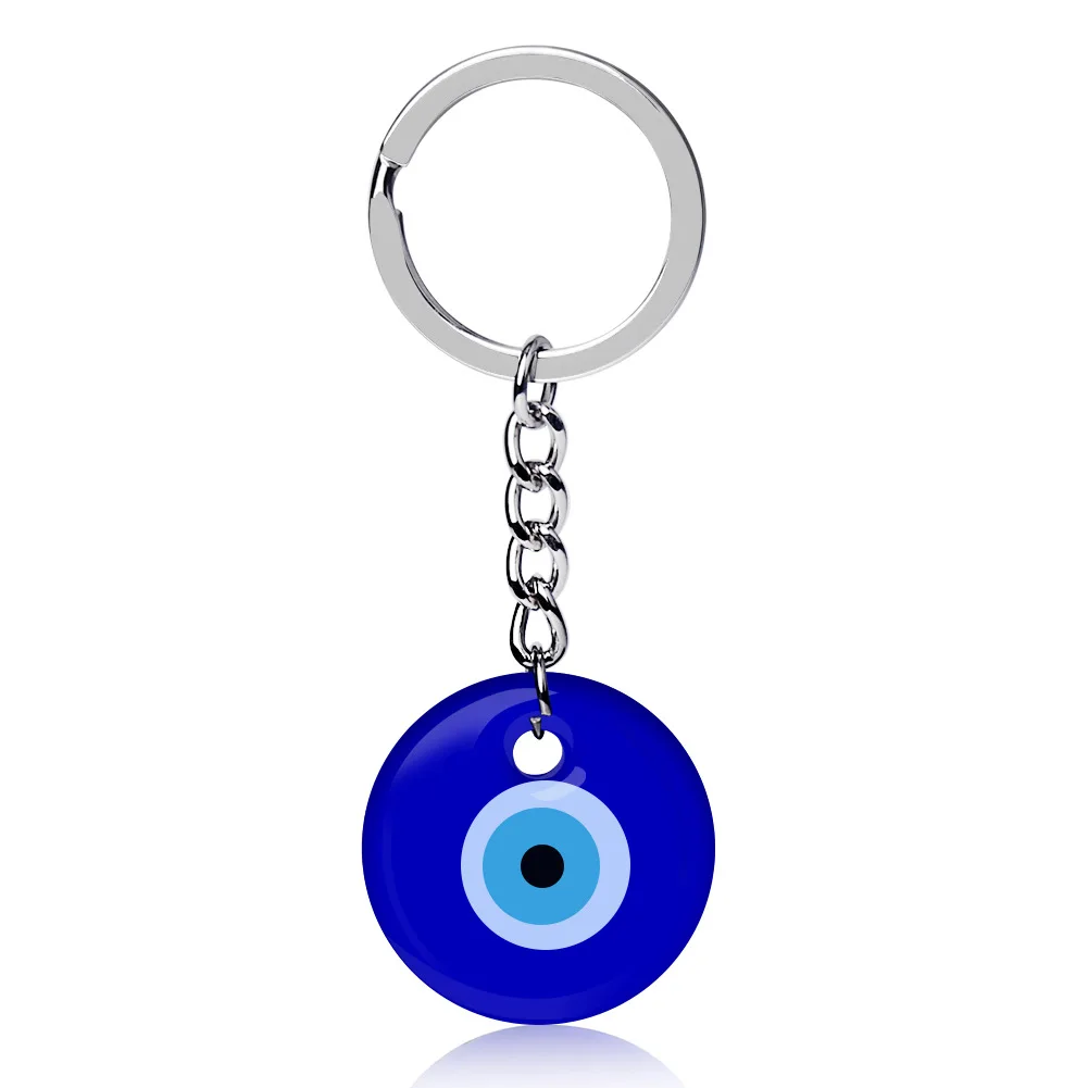 Blue Evil Eyes  Keychain Fashion Lucky Turkish Key Ring DIY Keychain Car Key Chains Ring Holder Accessories