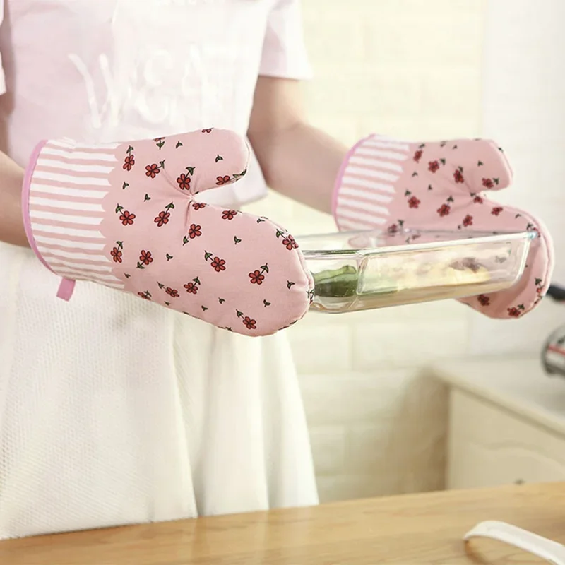 1Pcs Hot Oven Mitts Baking Anti-Hot Gloves Pad Oven Microwave Insulation Mat Baking Kitchen Tools