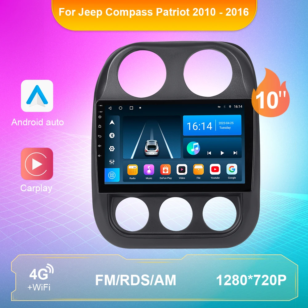 

Car Radio Stereo Carplay For Jeep Compass Patriot 2010 - 2016 Android Multimedia Video Player 2 Din Auto Audio GPS Autoradio