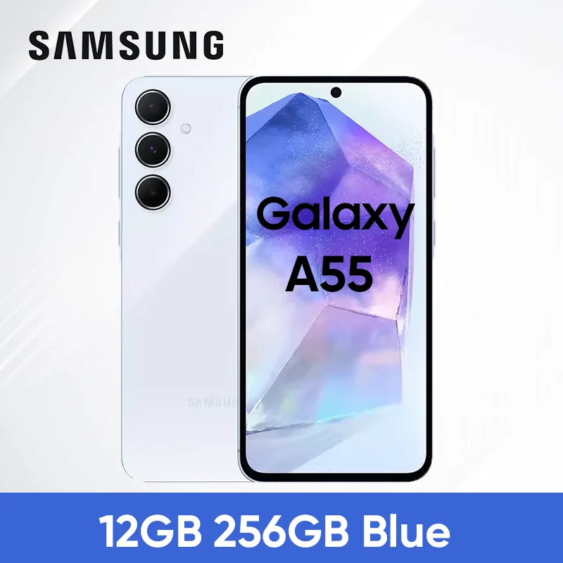 thumbnail image 1 of Teléfono inteligente Samsung A55 5G original nuevo Exynos 1480 Octa Core, batería de 5000 mAh, carga de 25 W, pantalla FHD+ Super AMOLED de 6,6 pulgadas y 120 Hz, NFC, 1 of 4