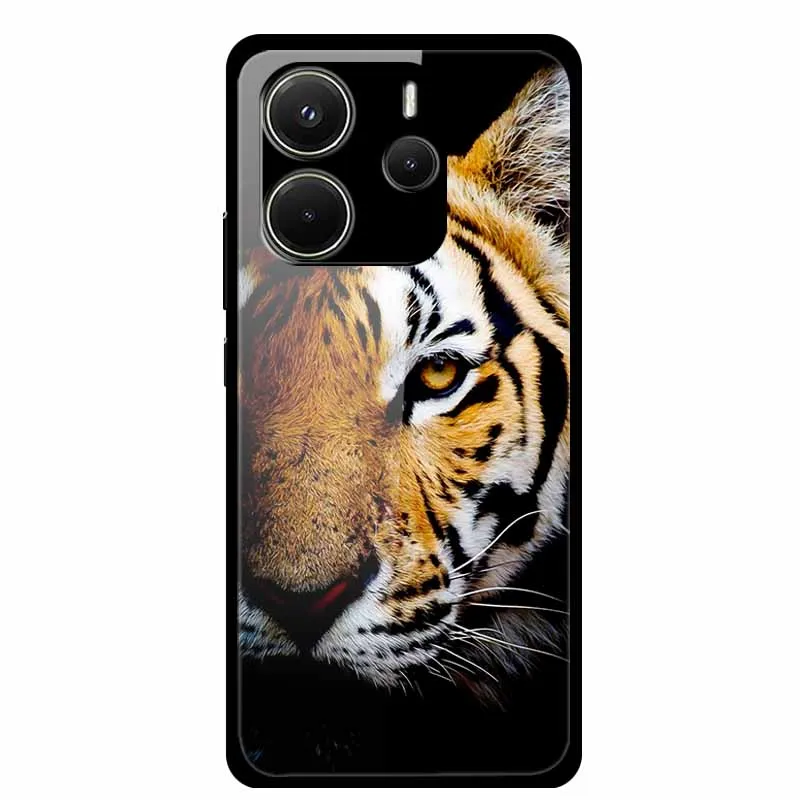 Luxury Tempered Glass Hard Back Phone Case Cover