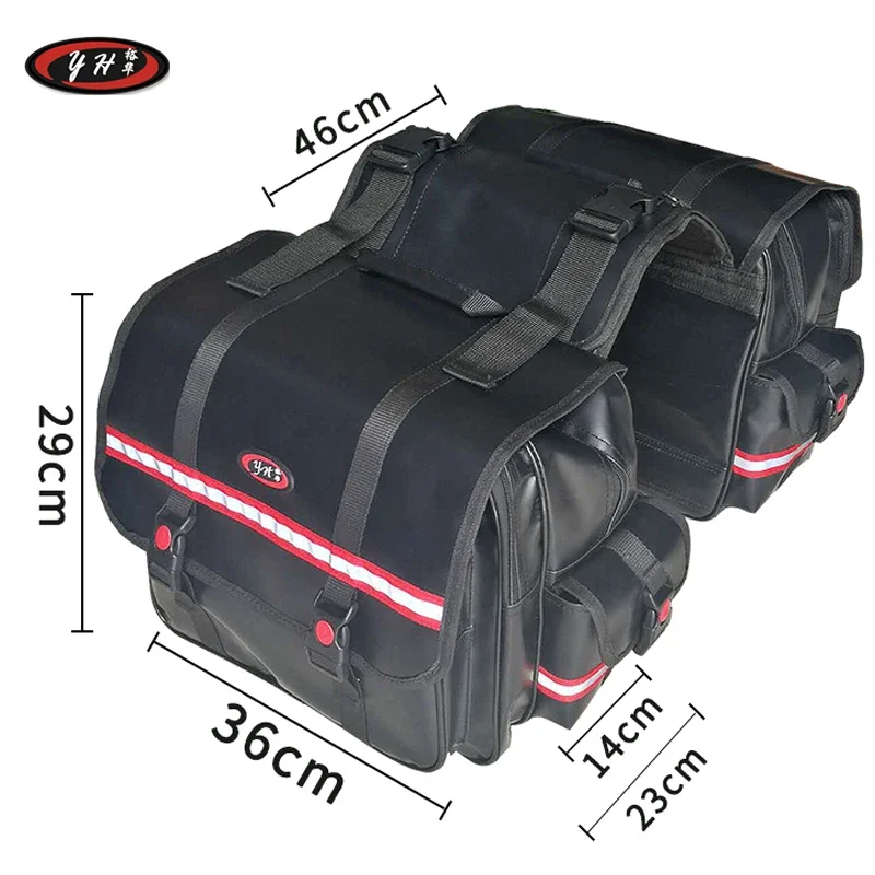 Moto Plugs size 70L Saddle bag Motorcycle saddle bags Waterproof reflective saddlebags luggage Back Motorbike seat bag