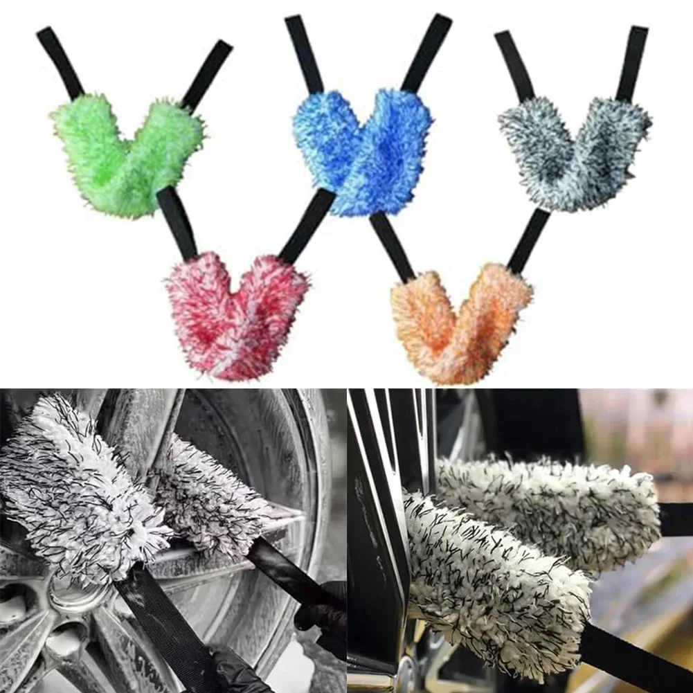 Microfiber Multi-Use Cleaning Tool-Crevice Cleaning Brush, Wheel Clean Brush Microfiber Multi-Use Tool Car Accessorie