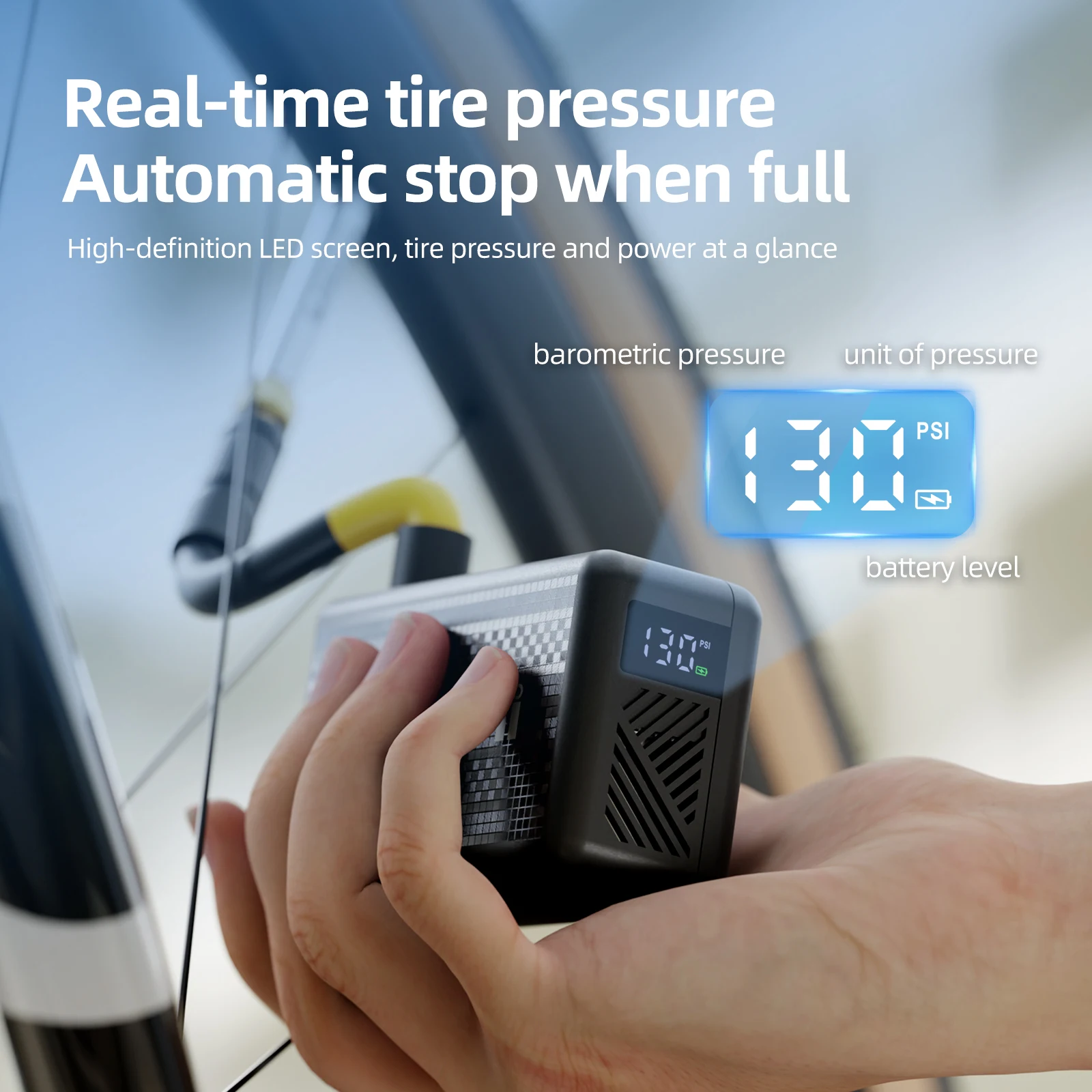 130 PSI CYCLAMI AM6 Automatic Air Pump Portable Pocket Electric thumbnail 4