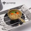 CLS Outdoor Snow Bowl 304 Stainless Steel Straight Handle Small Frying Pan Mini Hot Oil Small Fried Eggs Pan Camping Tableware