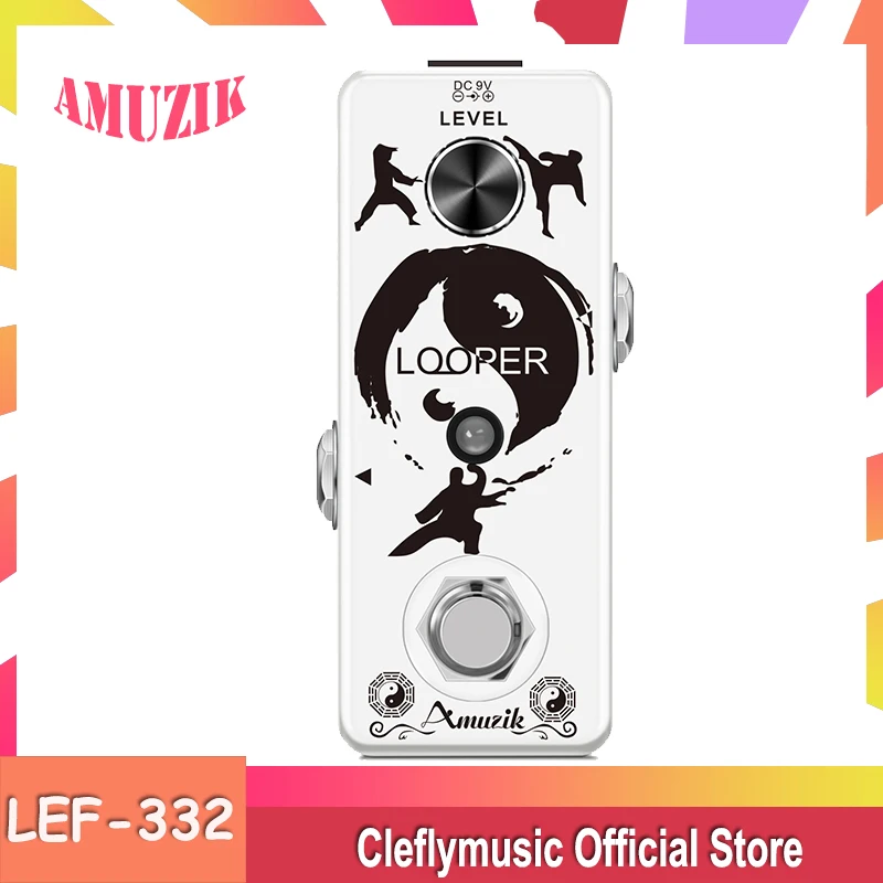 

Amuzik-LEF-332 Guitar Looper Pedals Unlimited Overdubs 10 Minutes of Looping With USB to Import and Export Loop for Guitar Bass