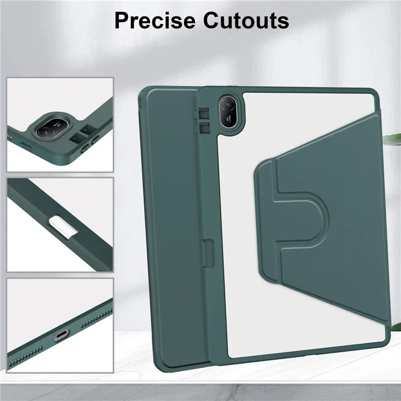 360° Rotating Magnetic Acrylic Tablet Case for Huawei MatePad SE 11 Inch