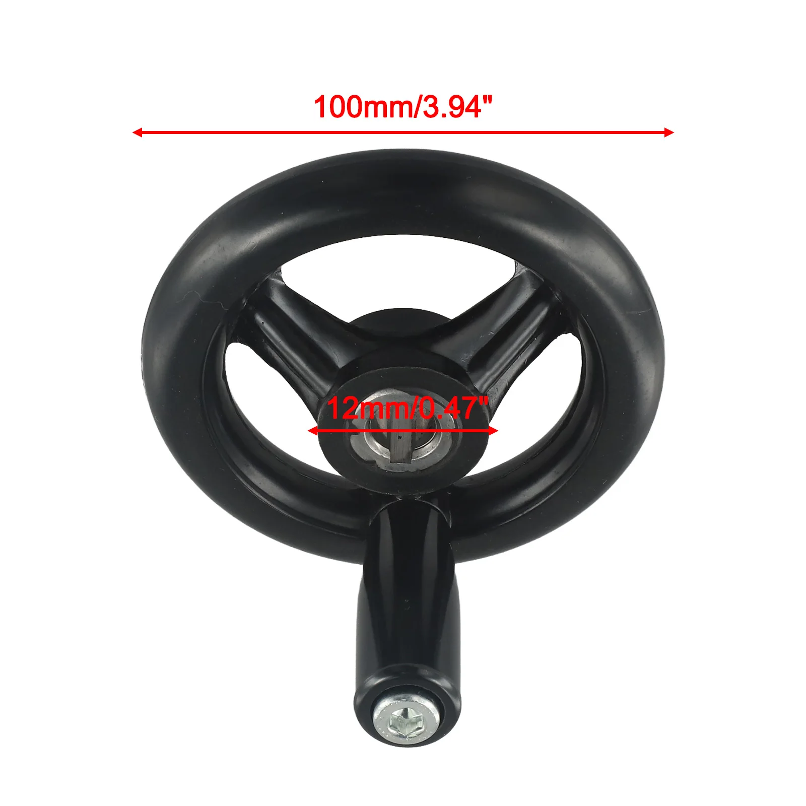 D125/200/100/160mm 3 Spoke Hand Wheel Lathe Milling Handwheel With Revolving Handle Milling Machine Lathes Grinders 1pc