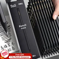 Nusign 10/30 Pcs Black Wood Graphite Pencil Set HB 2B Professional Drawing Sketching Pencil Art Supply for Beginner & Pro Artist 1