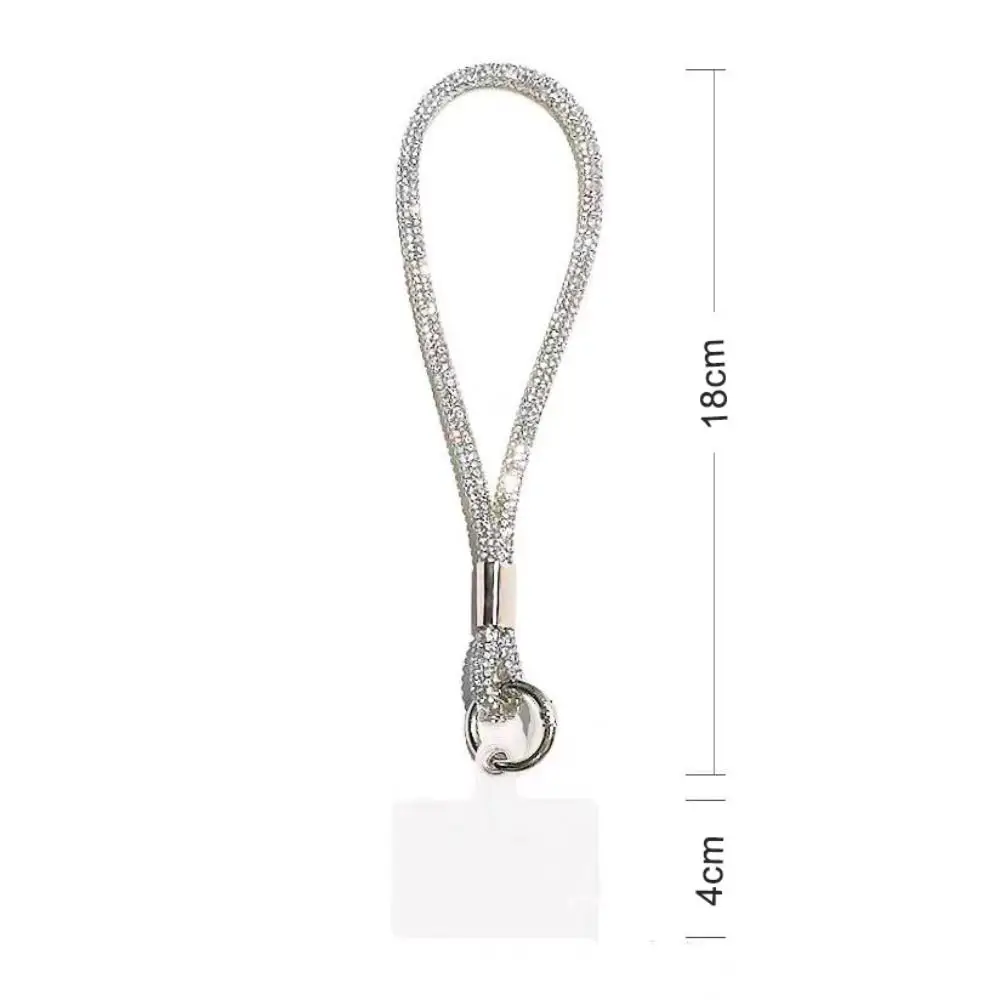 Trendy Glitter Rhinestone Phone Lanyard Bling Bling Bright Phone Wrist Straps Flash Diamond Crystal Keychain Phone Accessories