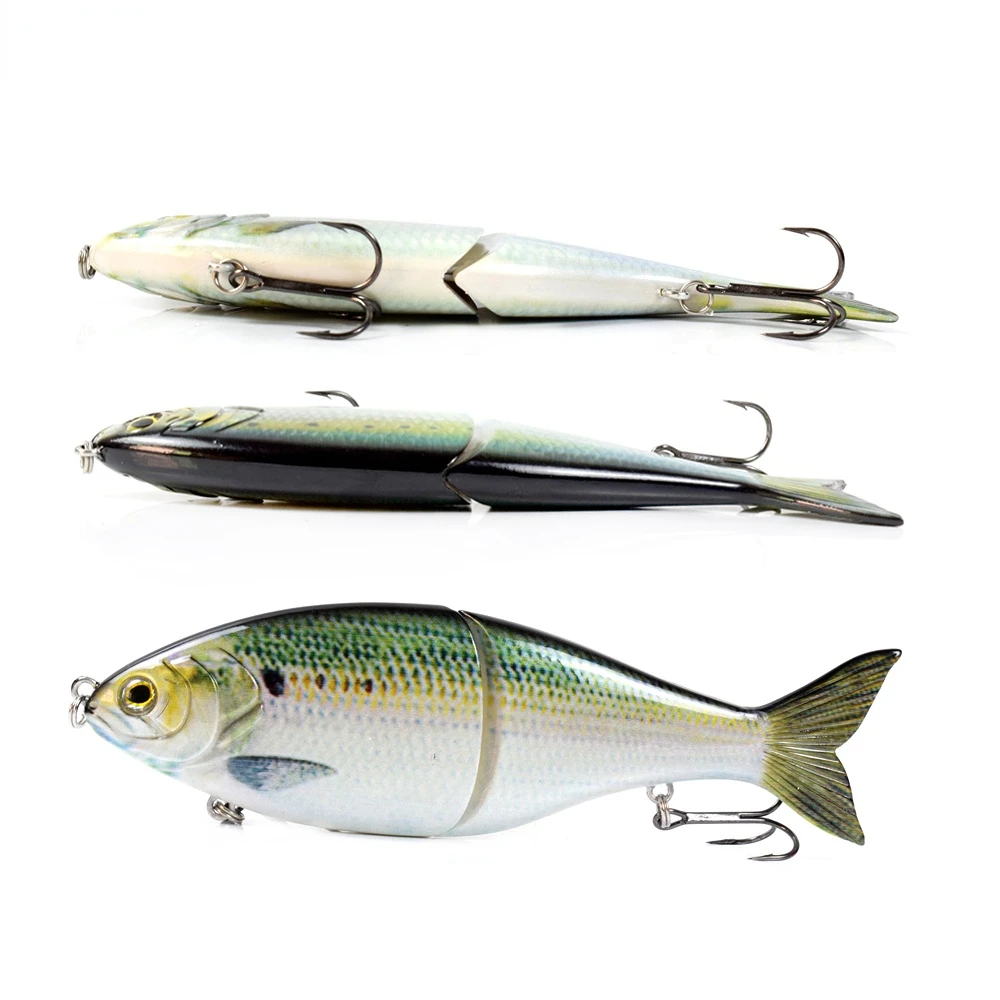 180cm 82g Slow Sinking Wobblers Bait Jointed Fishing Lures With 3D Real  Eyes For Pike Bass Swimbait Fishing Tackle