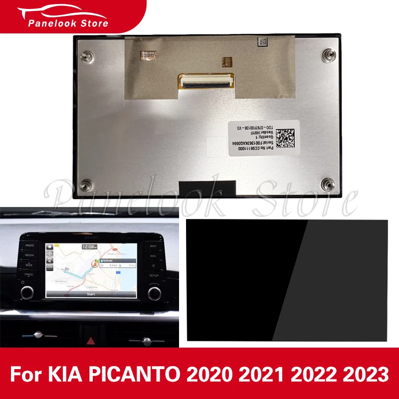 Schermo LCD per Navigazione GPS Auto KIA PICANTO ADB11G6EP 96160G6520ASB ADB11G6EP 96160G6840ASB 2020 2021 2022 2023