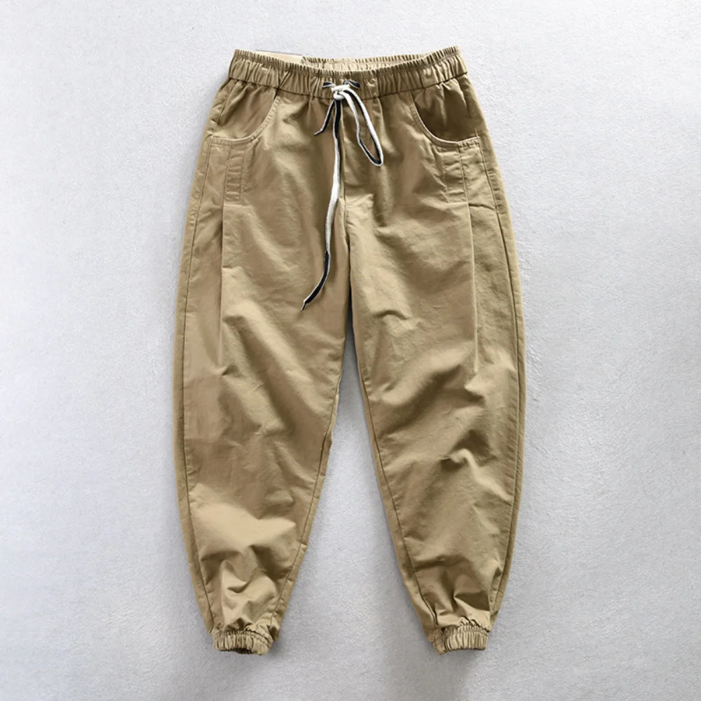 

Брюки-карго мужские повседневные, свободные штаны с эластичной талией в стиле ретро